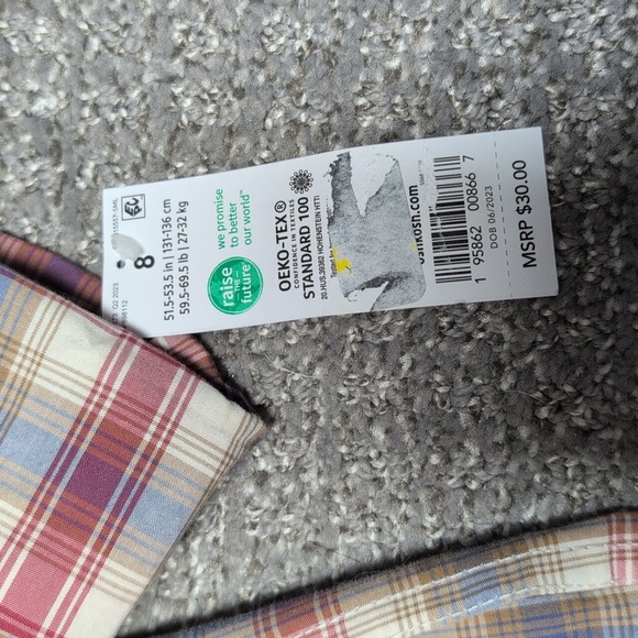 OshKosh B'gosh Boys Plaid Shirt - Red, Blue, White NWT Size 8 - Picture 5 of 7